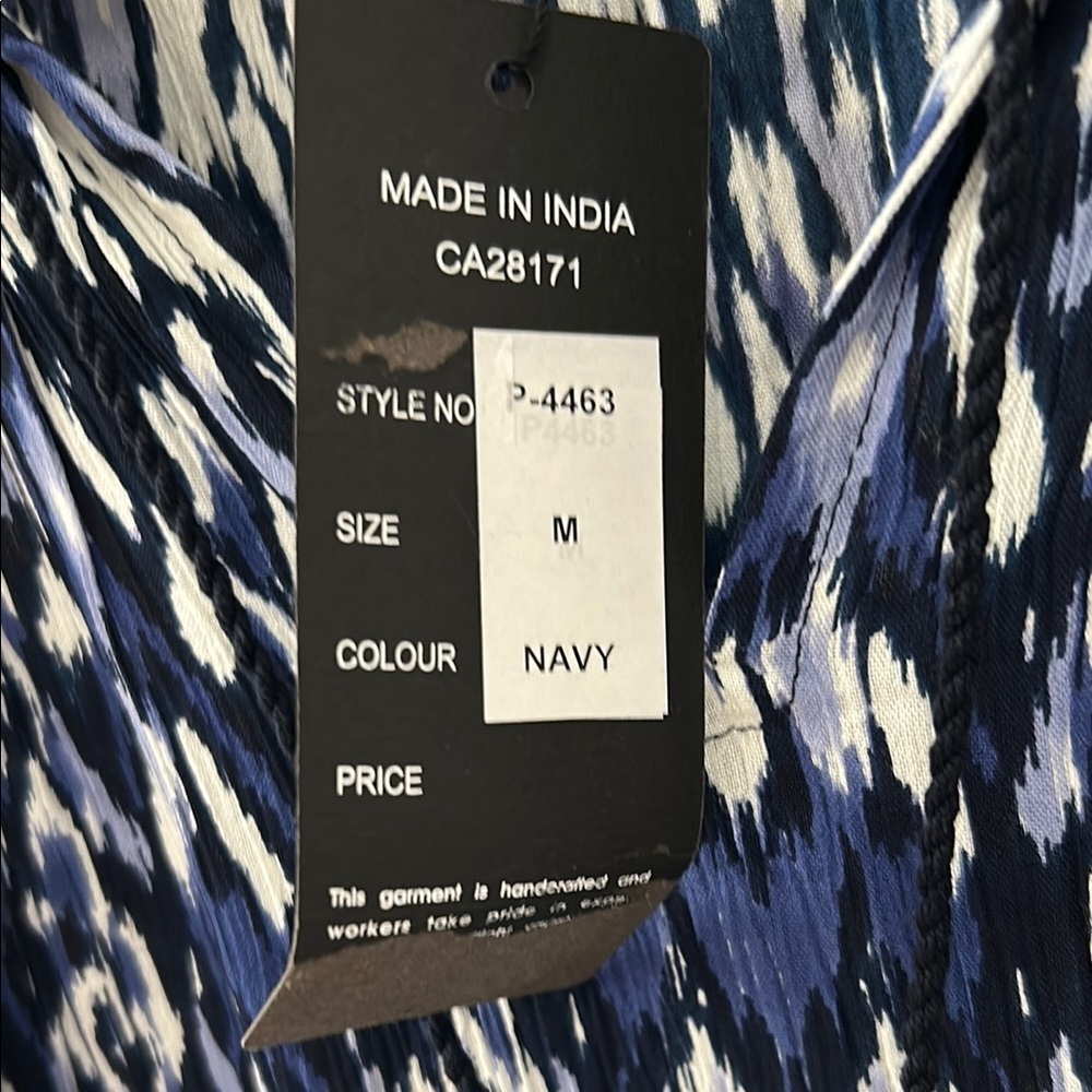 40.PAPA Vancouver Navy & White Pattern top/dress with tights & ankle boots NWT - Picture 6 of 10